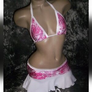 Exotic Dancer Dancewear Ravewear Thong Bikini Skirt Set